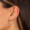 Diamond Pavé Starburst Huggie Earring 14K sold by Adina Eden's