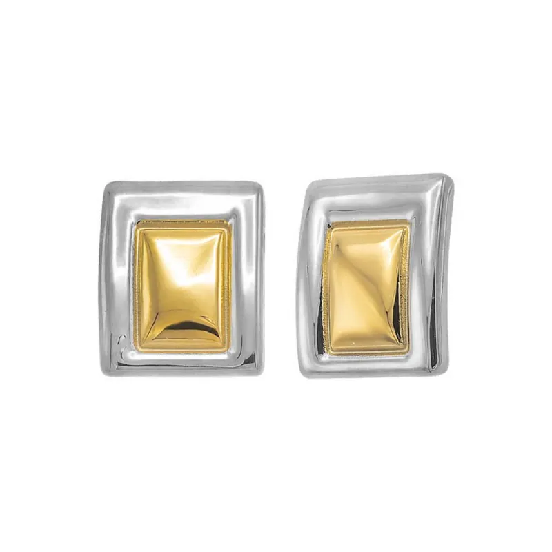 Solid Framed Rectangle Stud Earring sold by Adina Eden's