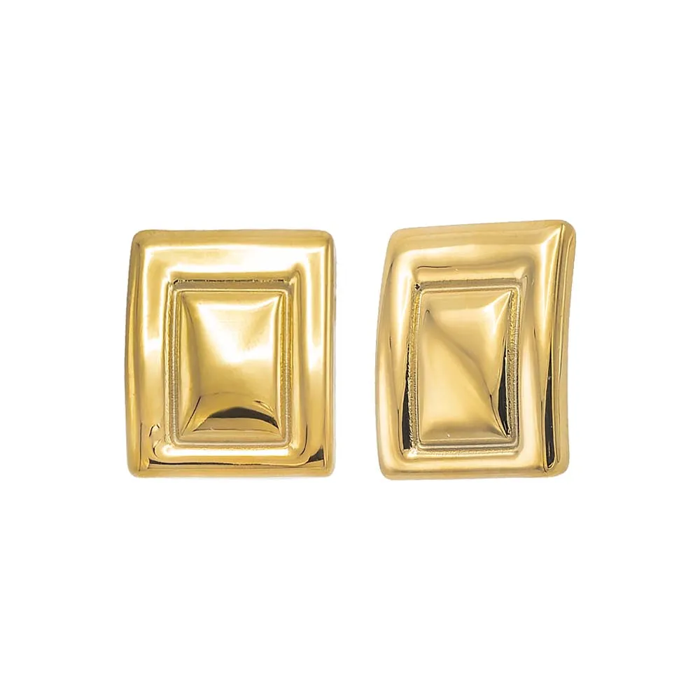 Solid Framed Rectangle Stud Earring sold by Adina Eden's product image thumbnail 2