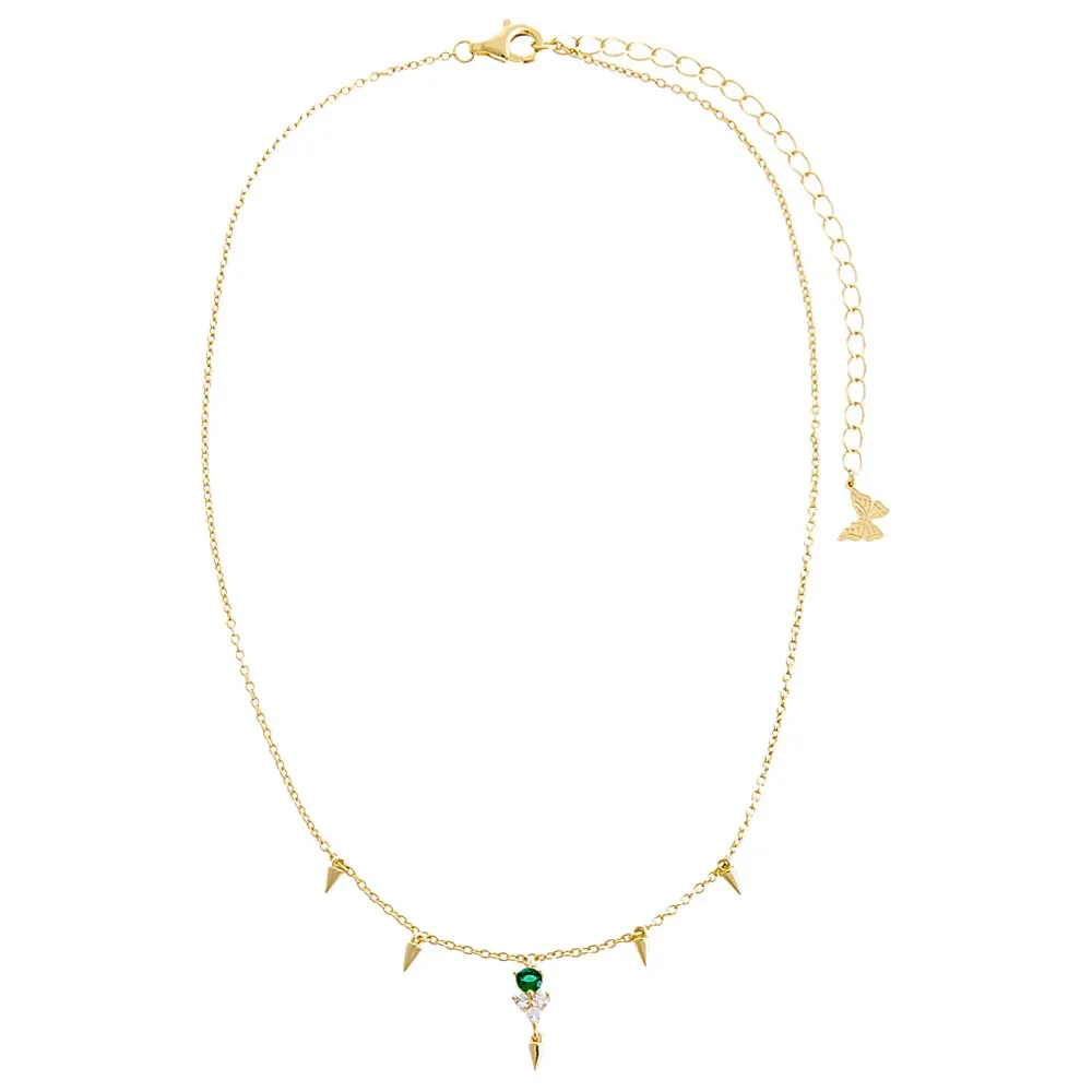 Colored Dangling CZ & Spikes Choker sold by Adina Eden's product image thumbnail 3