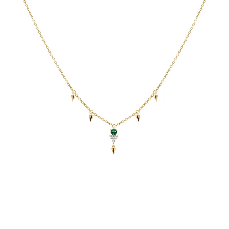 Colored Dangling CZ & Spikes Choker sold by Adina Eden's