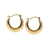 Chunky Solid Graduated Hoop Earring sold by Adina Eden's