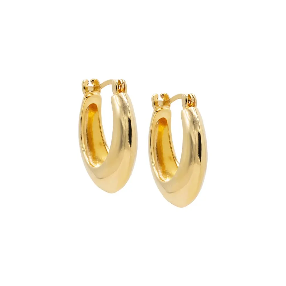 Chunky Solid Graduated Hoop Earring sold by Adina Eden's