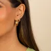 Chunky Solid Graduated Hoop Earring sold by Adina Eden's