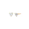 Lab Grown Diamond Solitaire Three Prong Stud Earring 14K sold by Adina Eden's