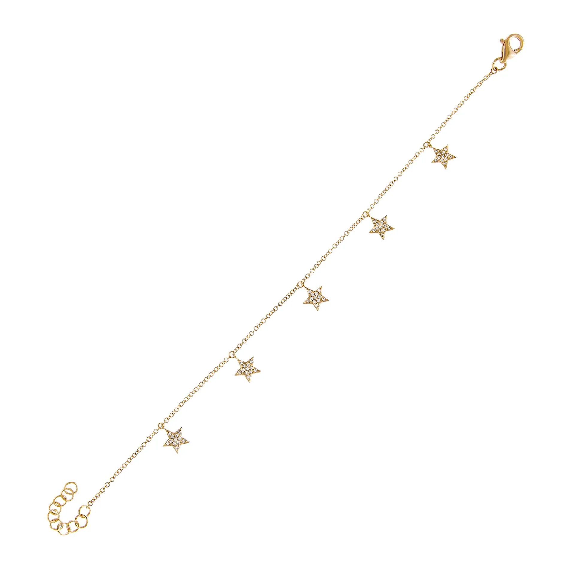 Diamond Multi Star Bracelet 14K sold by Adina Eden's