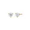 Lab Grown Diamond Solitaire Three Prong Stud Earring 14K sold by Adina Eden's