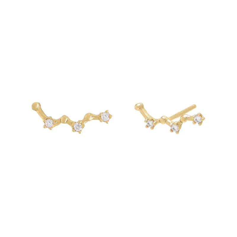 Mini Constellation CZ Stud Earring 14K sold by Adina Eden's