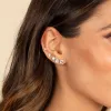 Lab Grown Diamond Solitaire Three Prong Stud Earring 14K sold by Adina Eden's