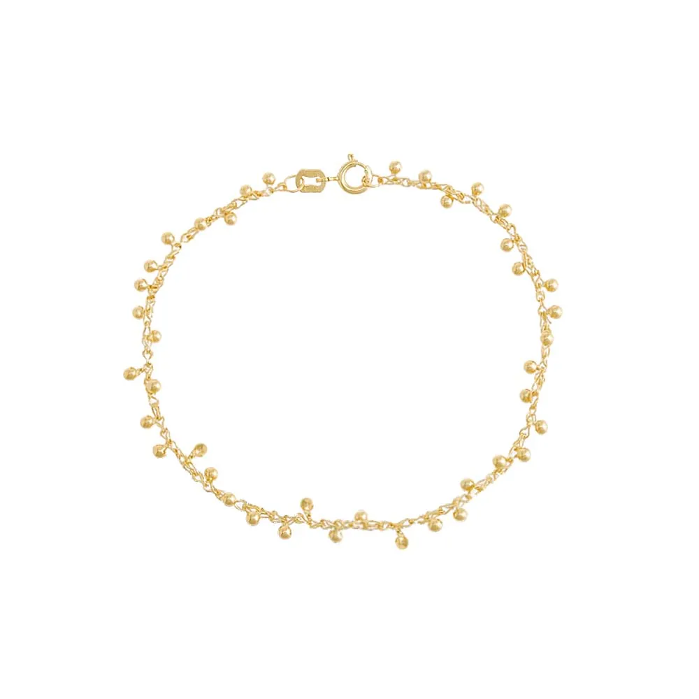 Solid Scattered Bead Bracelet 14K sold by Adina Eden's