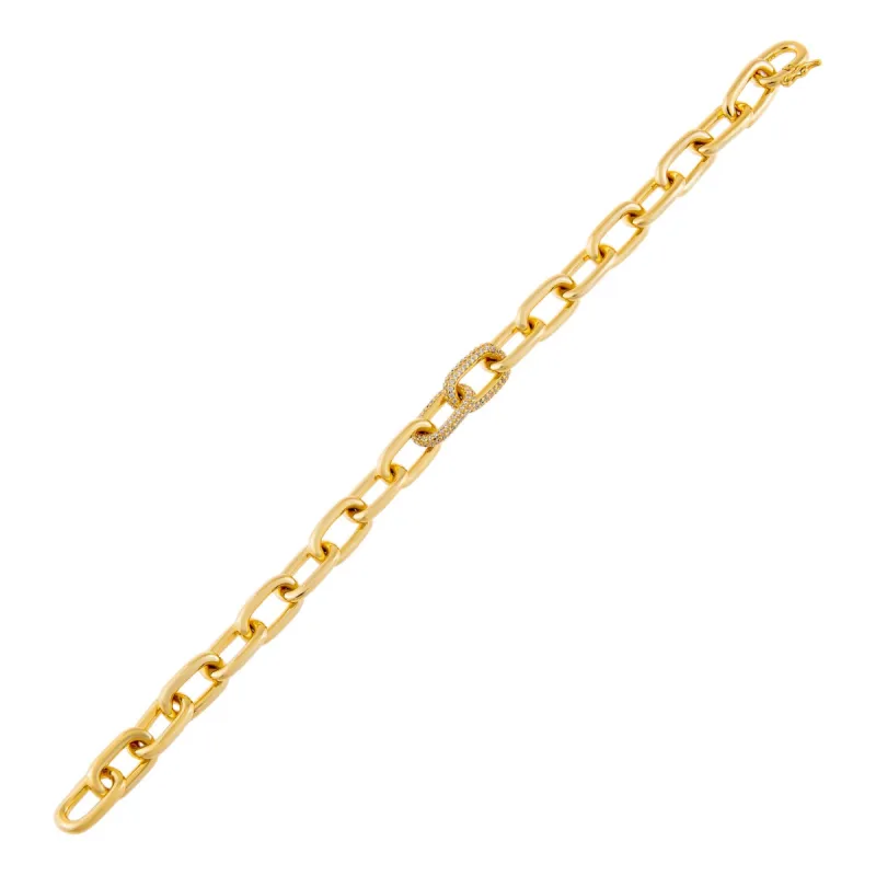Double Pavé Link Bracelet sold by Adina Eden's