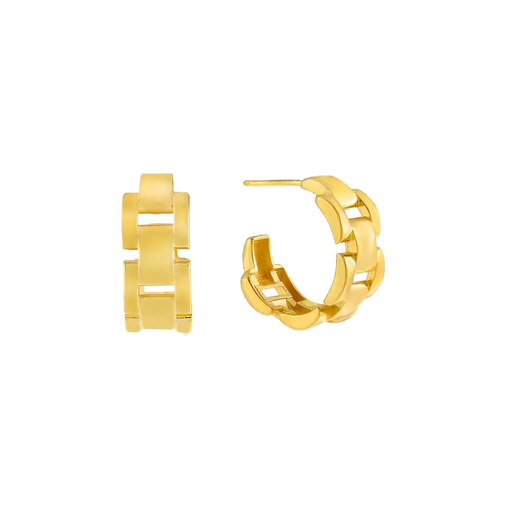 Wrist Watch Hoop Earring sold by Adina Eden's