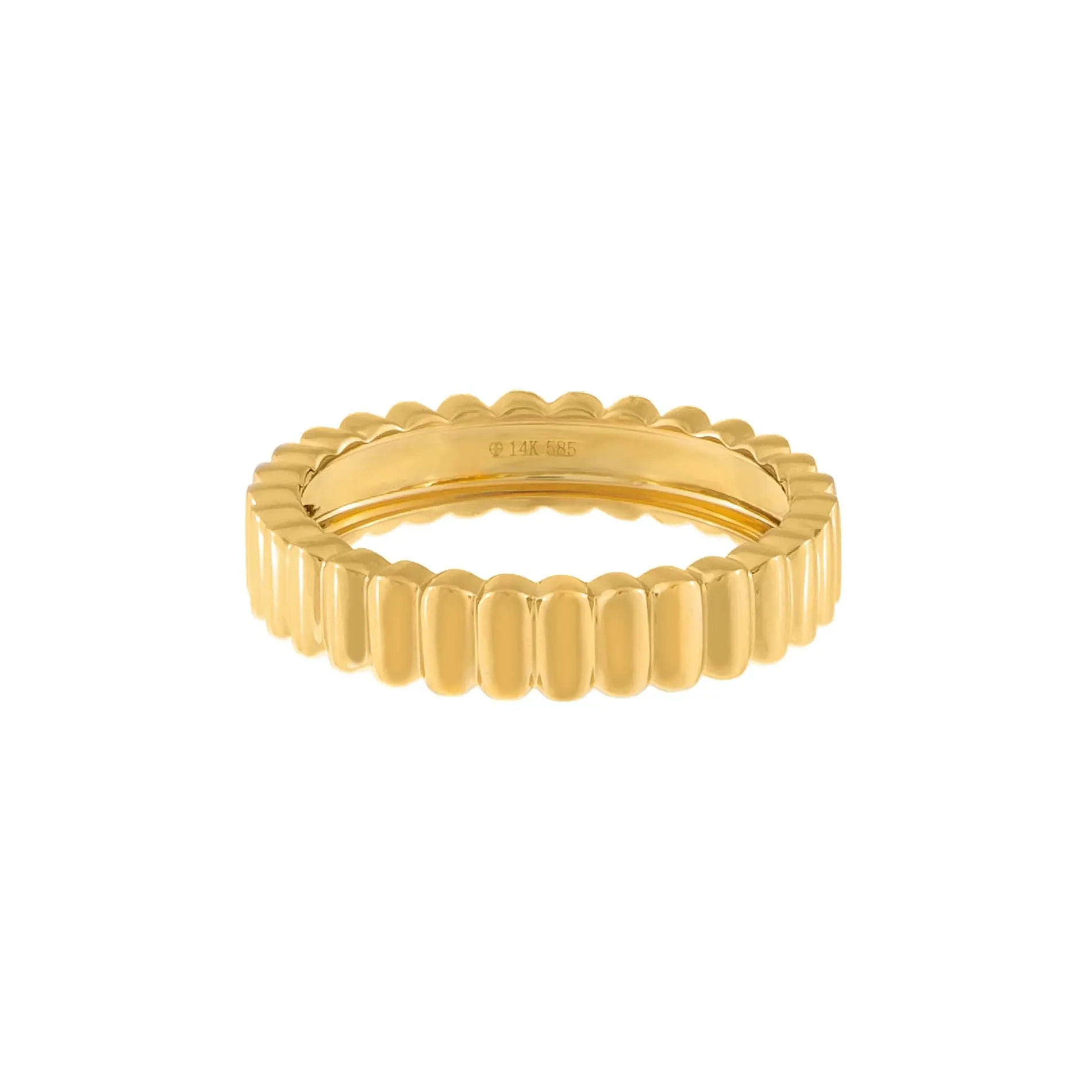 Solid Ribbed Band 14K sold by Adina Eden's product image thumbnail 2
