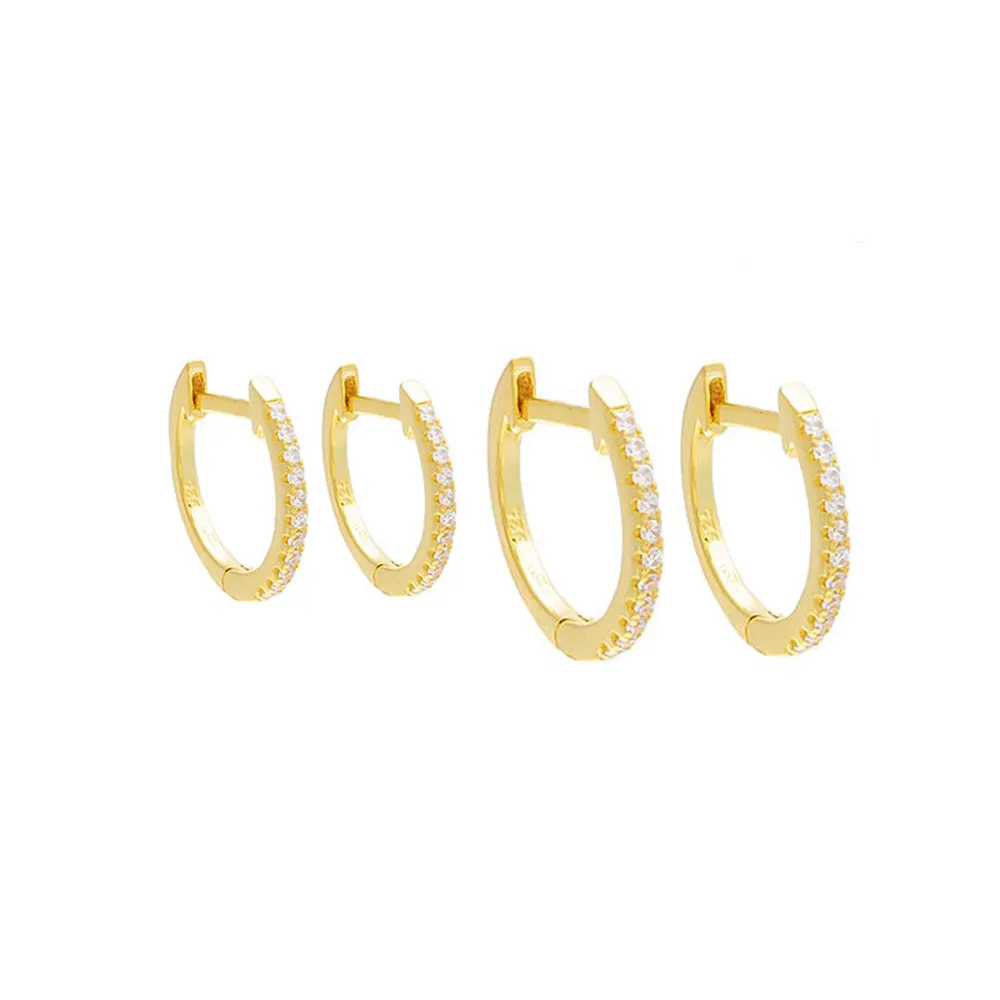 Pavé Double Hoop Earring Combo Set sold by Adina Eden's