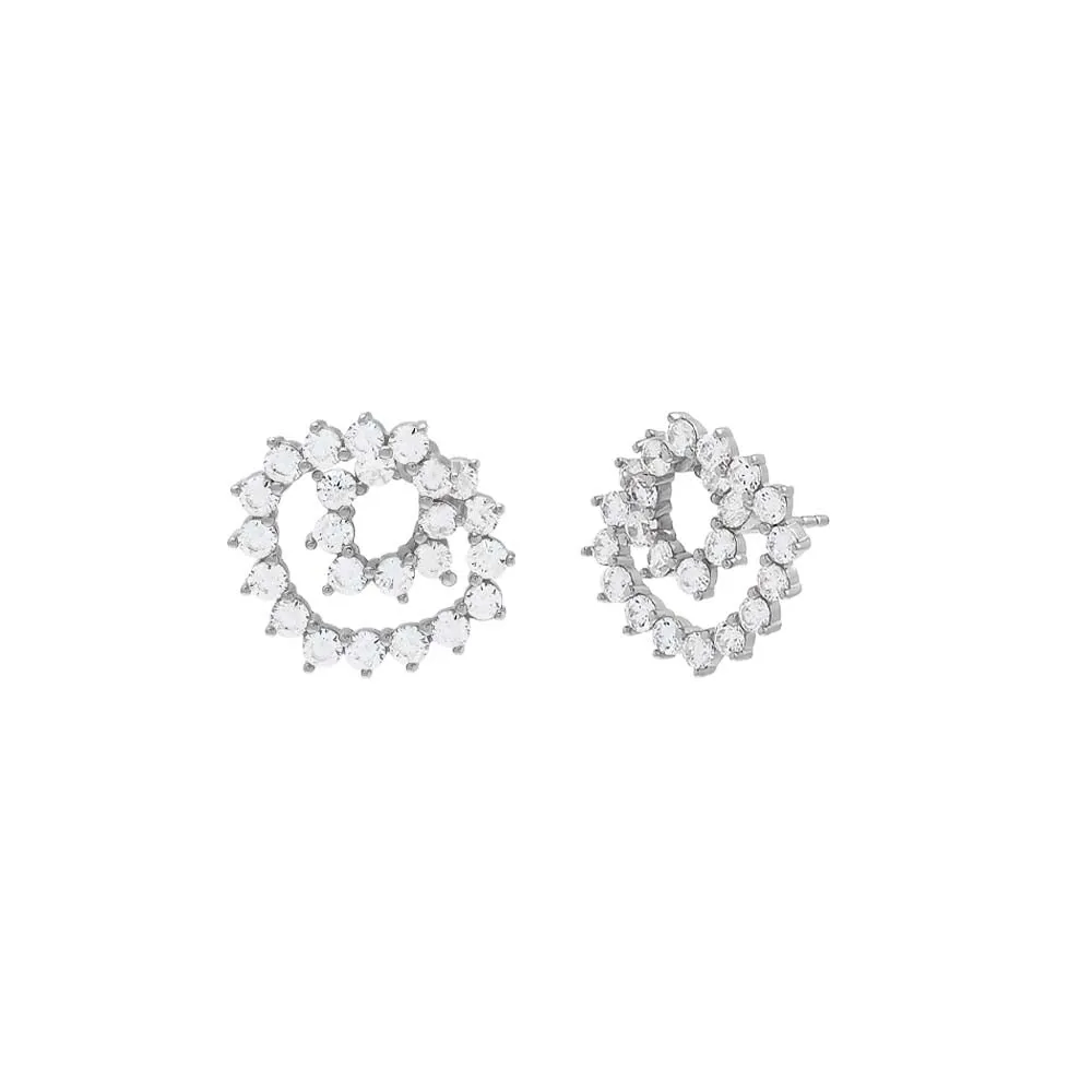 3 Prong Tennis Loop On The Ear Stud Earring sold by Adina Eden's product image thumbnail 3