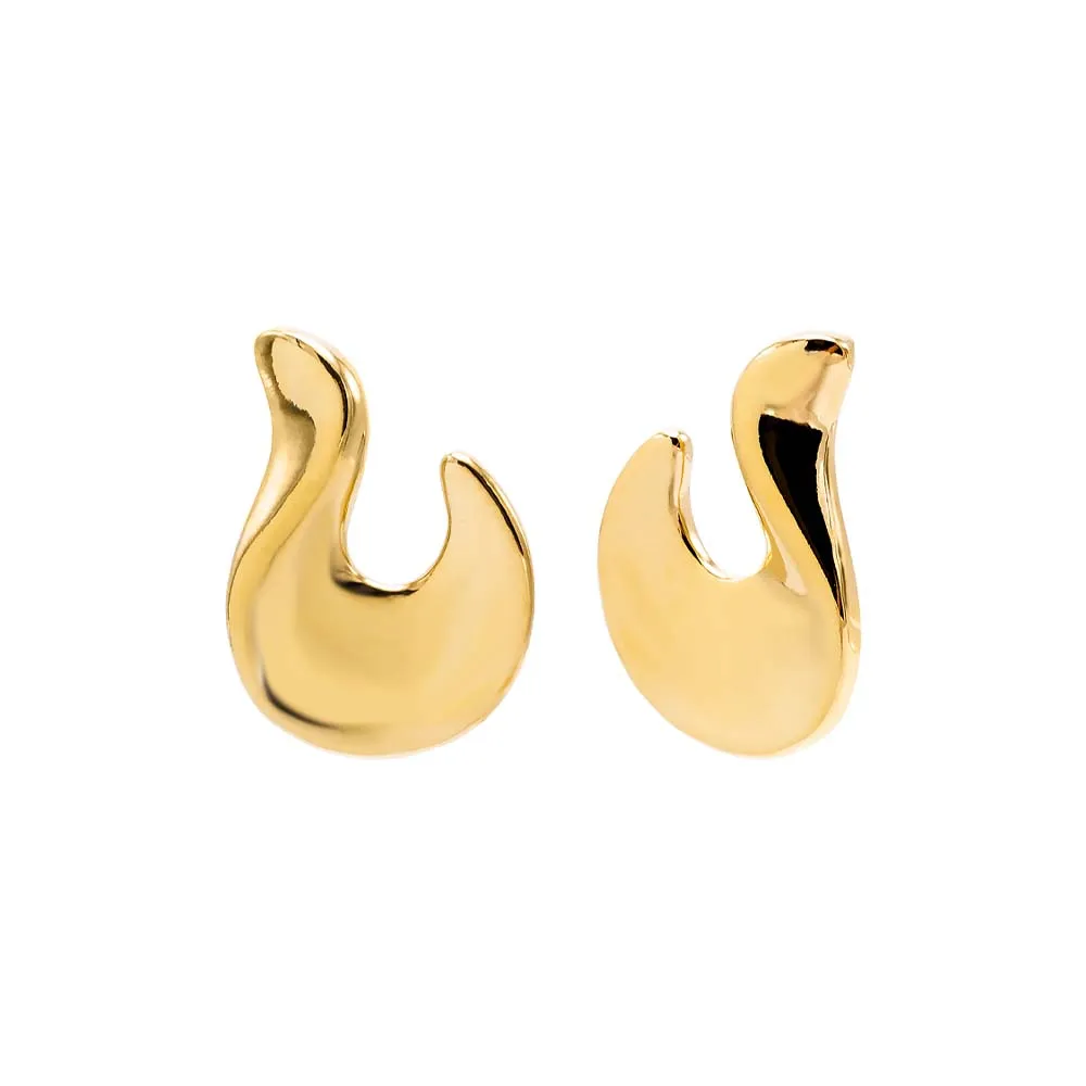 Solid Graduated Curved On The Ear Stud Earring sold by Adina Eden's product image thumbnail 3