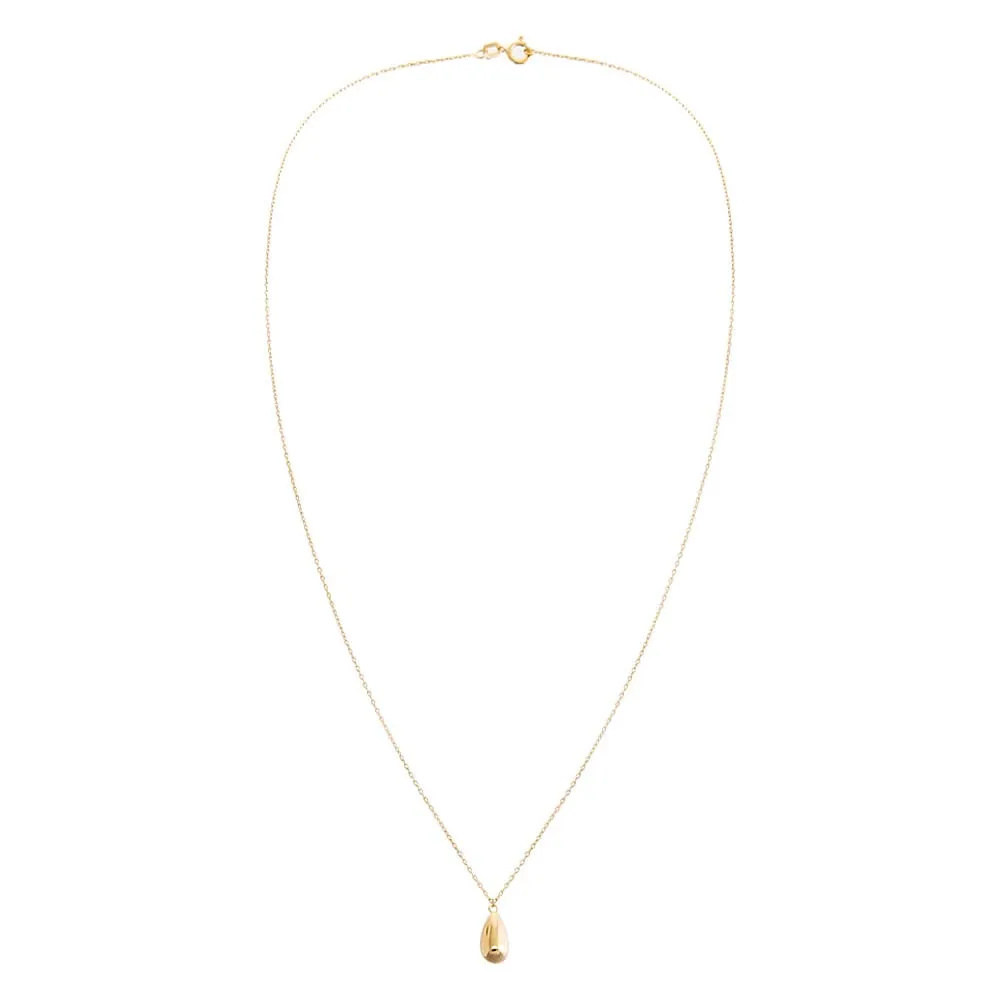 Solid Puffy Teardrop Necklace 14K sold by Adina Eden's product image thumbnail 3