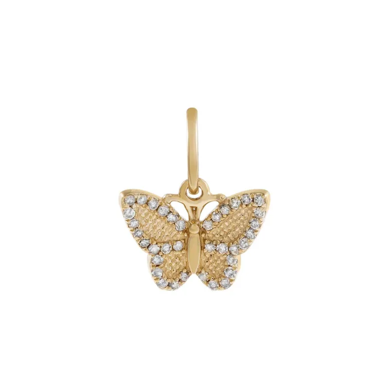 Diamond Butterfly Charm 14K sold by Adina Eden's