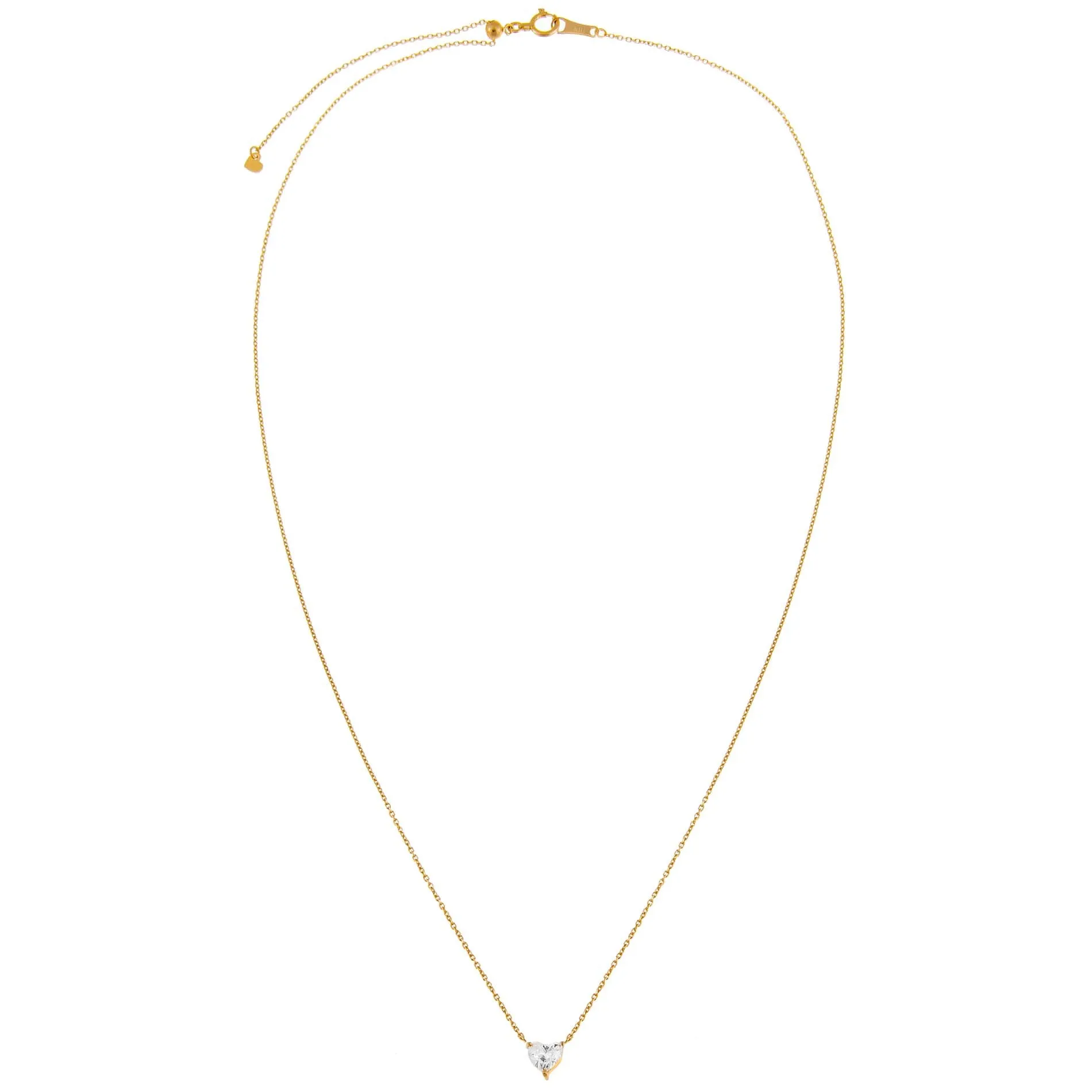 Diamond Tiny Heart Necklace 14K sold by Adina Eden's product image thumbnail 4