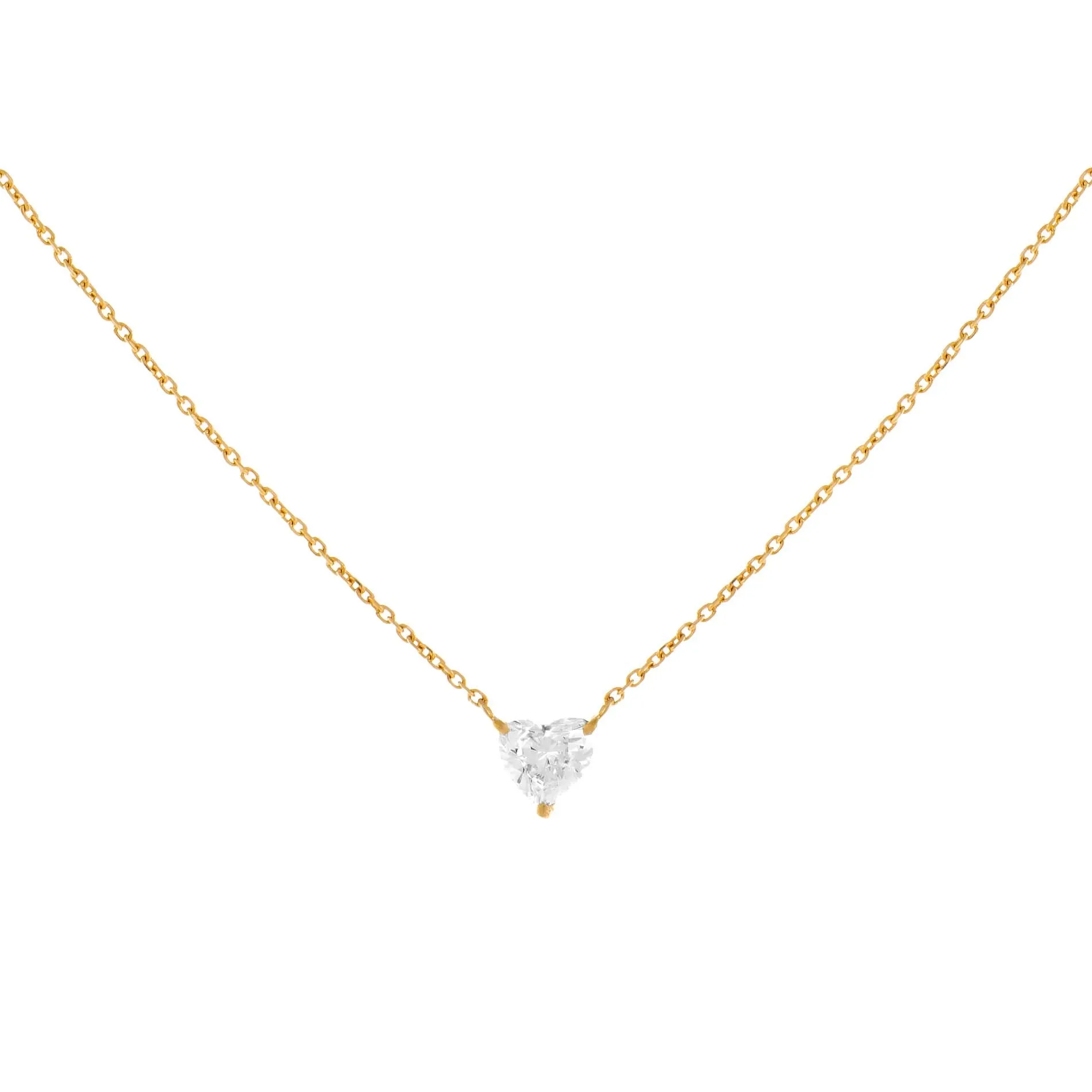 Diamond Tiny Heart Necklace 14K sold by Adina Eden's product image thumbnail 3