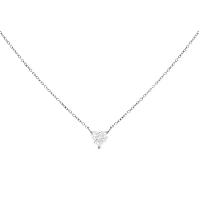 Diamond Tiny Heart Necklace 14K sold by Adina Eden's