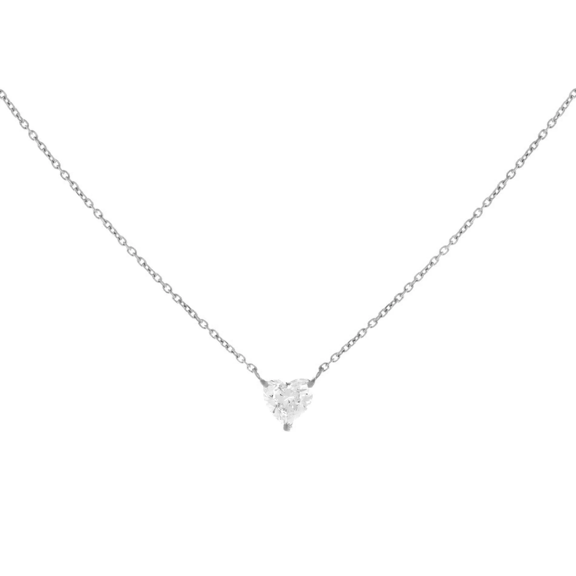 Diamond Tiny Heart Necklace 14K sold by Adina Eden's