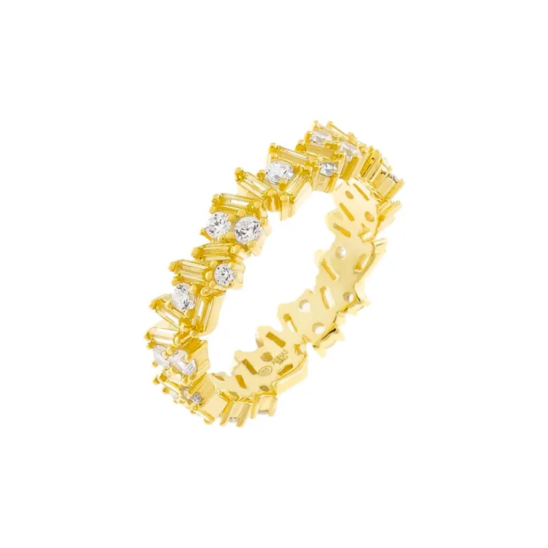 Multi Shape Stone Shape Eternity Band sold by Adina Eden's
