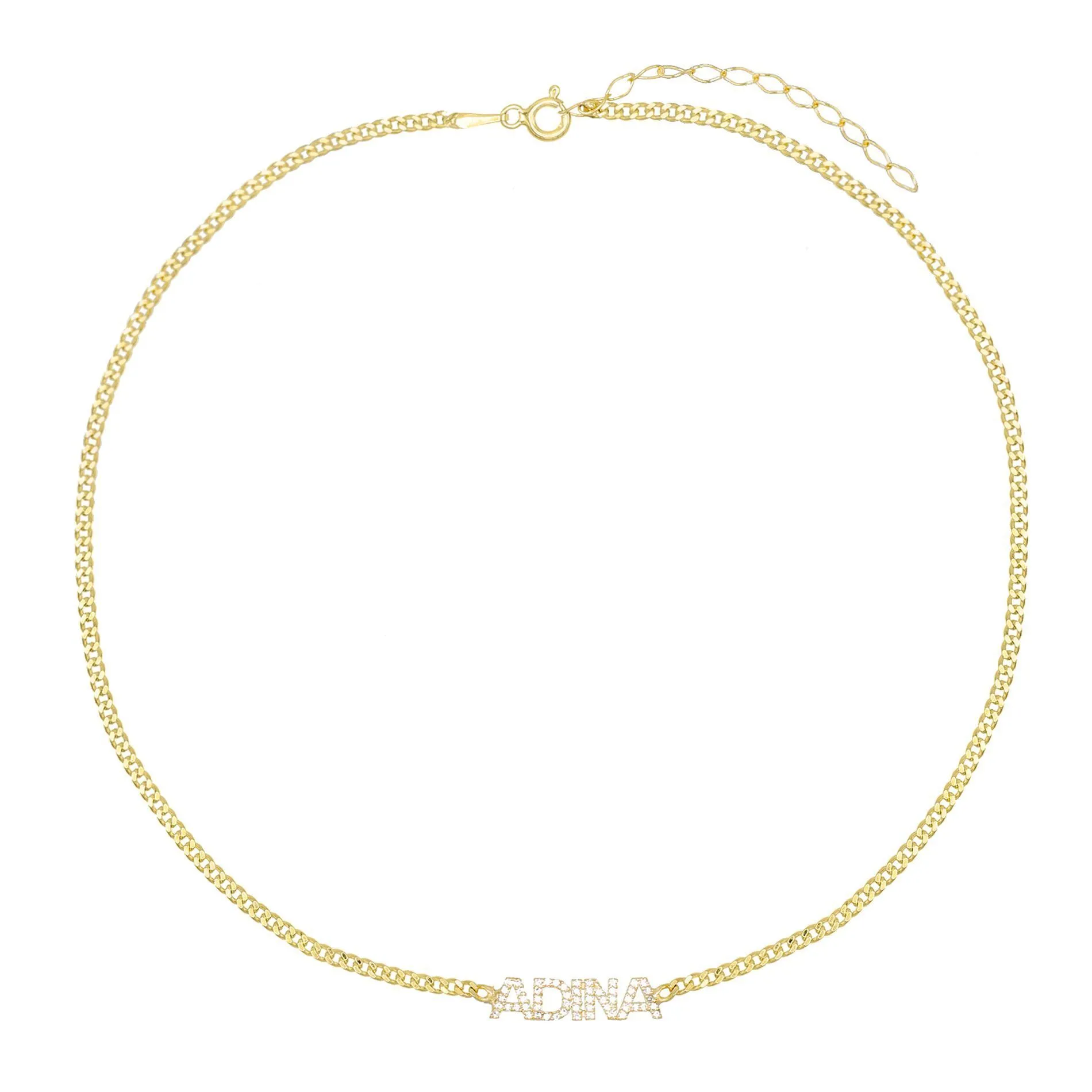 Pavé Nameplate Choker sold by Adina Eden's product image thumbnail 5