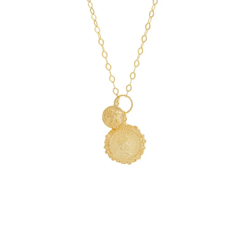 Double Coin Necklace sold by Adina Eden's