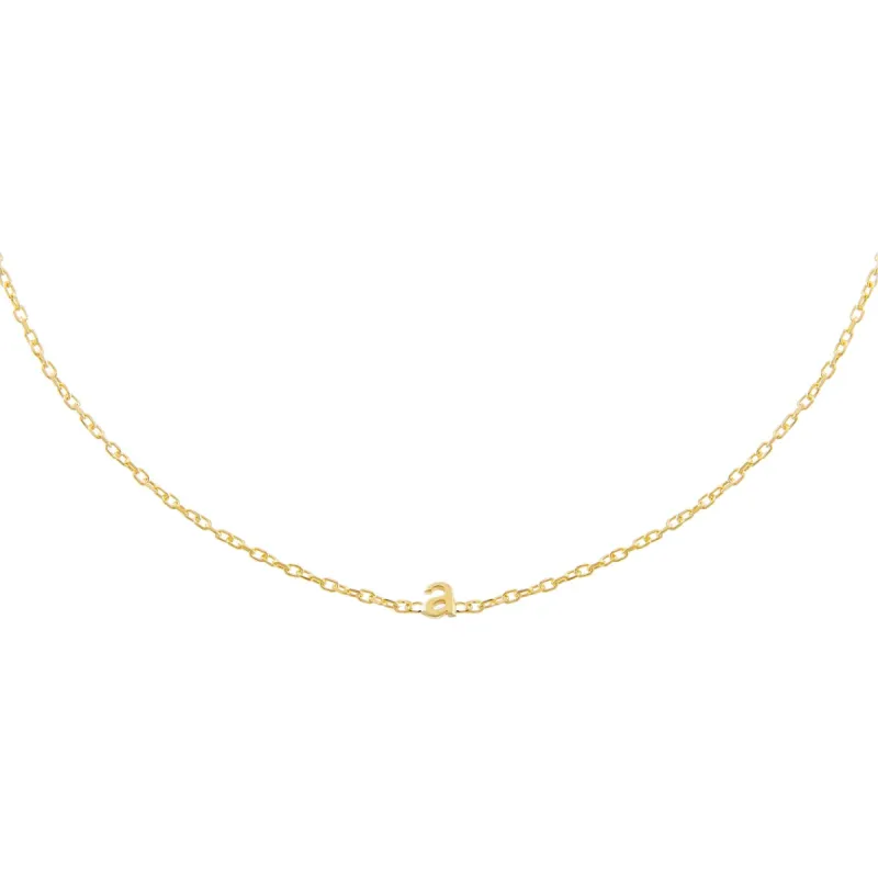 Tiny Solid Lowercase Initial Choker sold by Adina Eden's