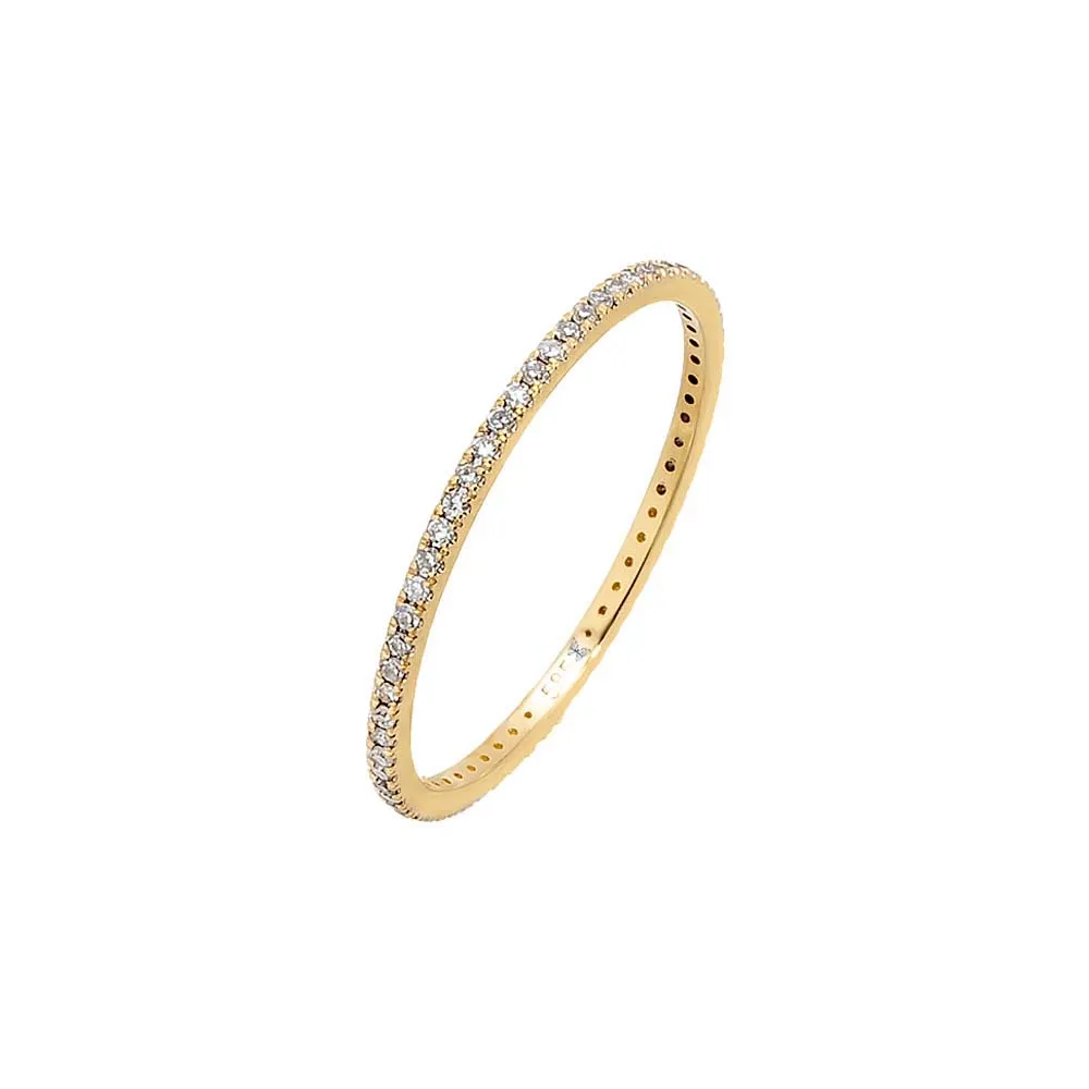 Diamond Micropavé Eternity Band 14K sold by Adina Eden's