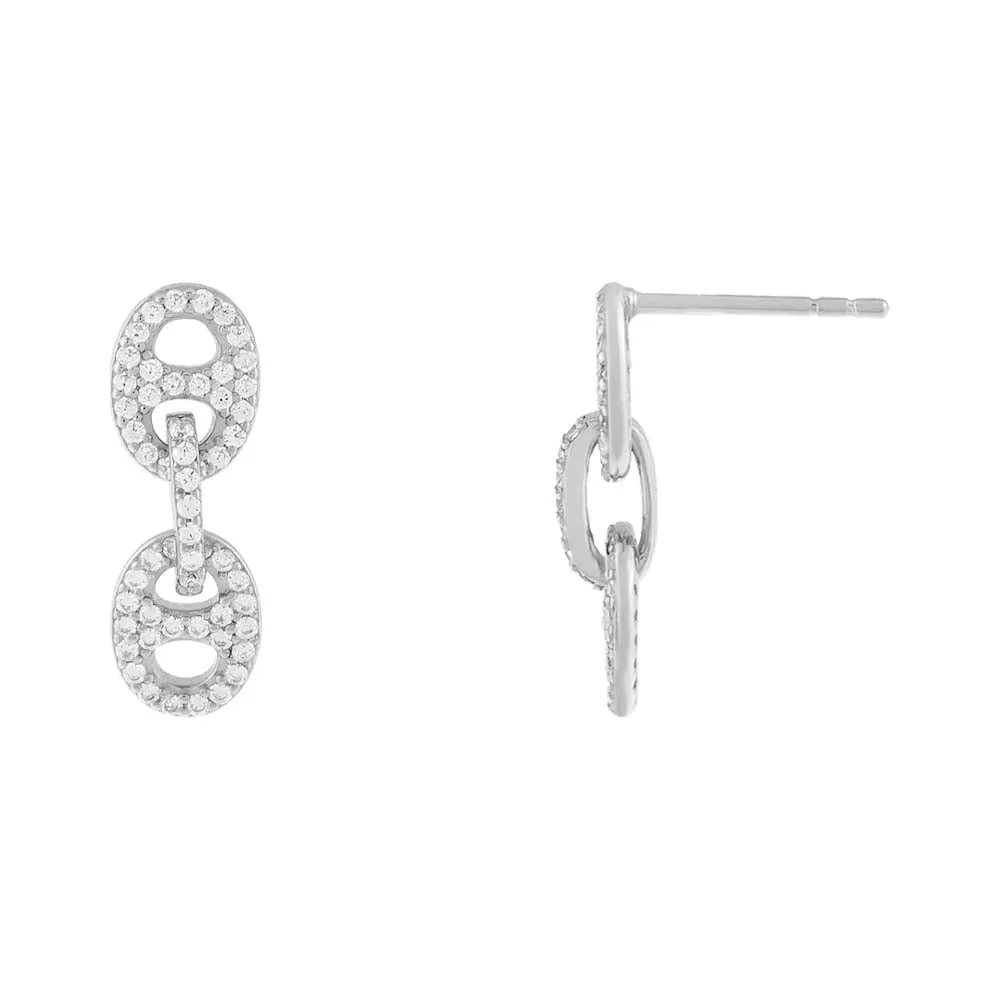 Pavé Mariner Dangling Stud Earring sold by Adina Eden's product image thumbnail 2
