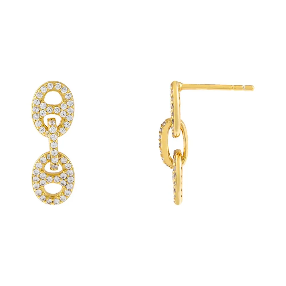 Pavé Mariner Dangling Stud Earring sold by Adina Eden's