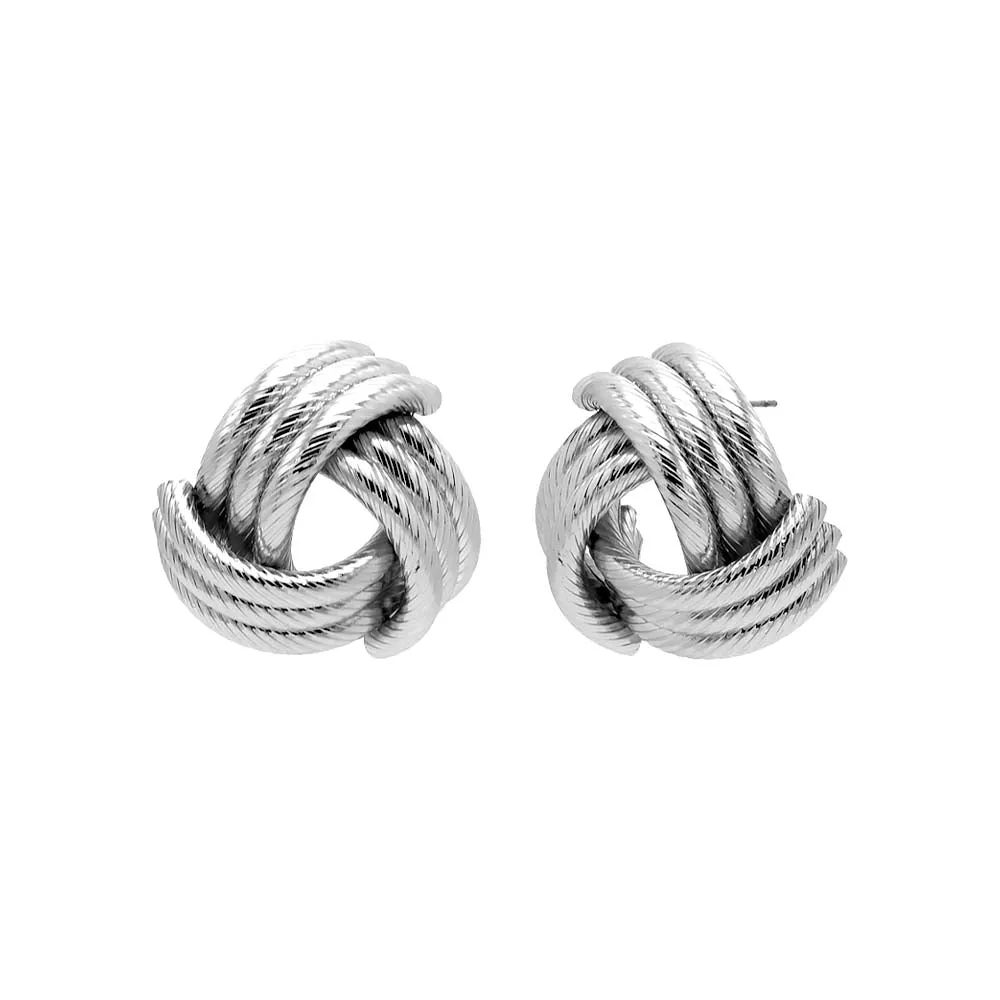 Triple Rope Knot On The Ear Stud Earring sold by Adina Eden's product image thumbnail 3
