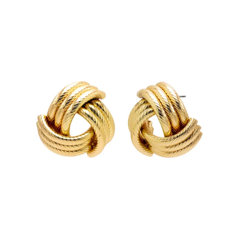 Triple Rope Knot On The Ear Stud Earring sold by Adina Eden's