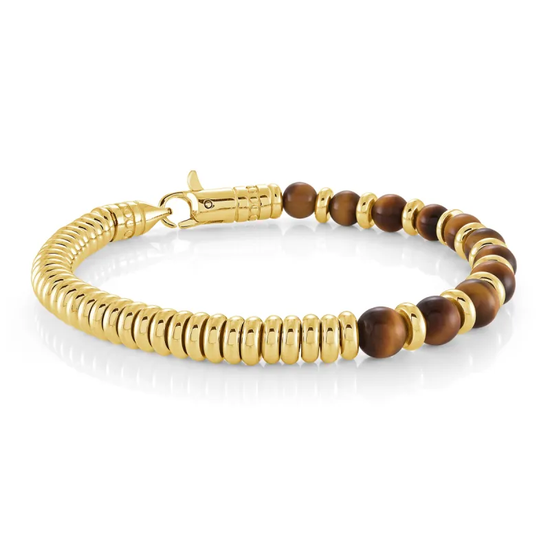 Gold Tiger Eye Beads Bracelet sold by Adina Eden's