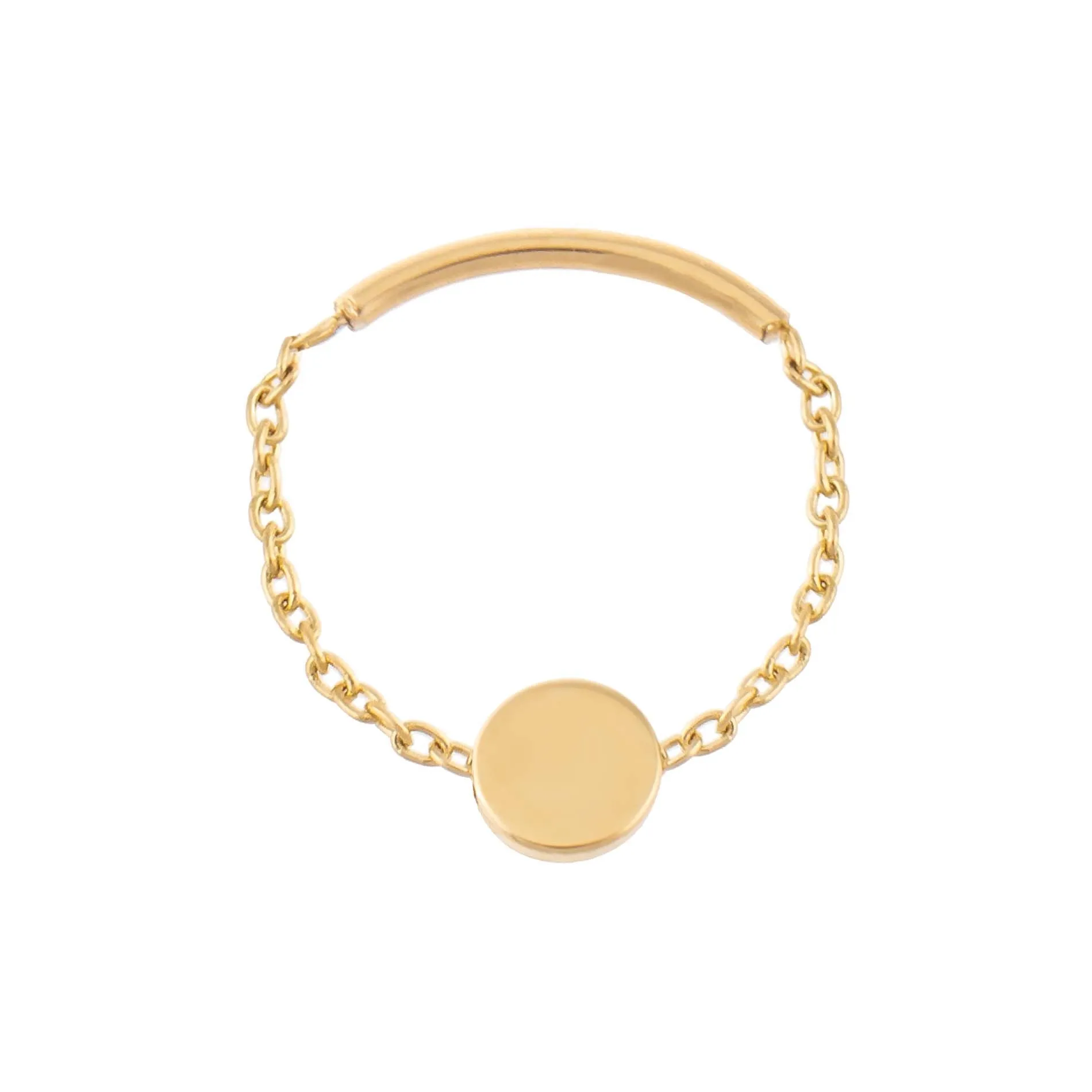 Circle Chain Ring 14K sold by Adina Eden's