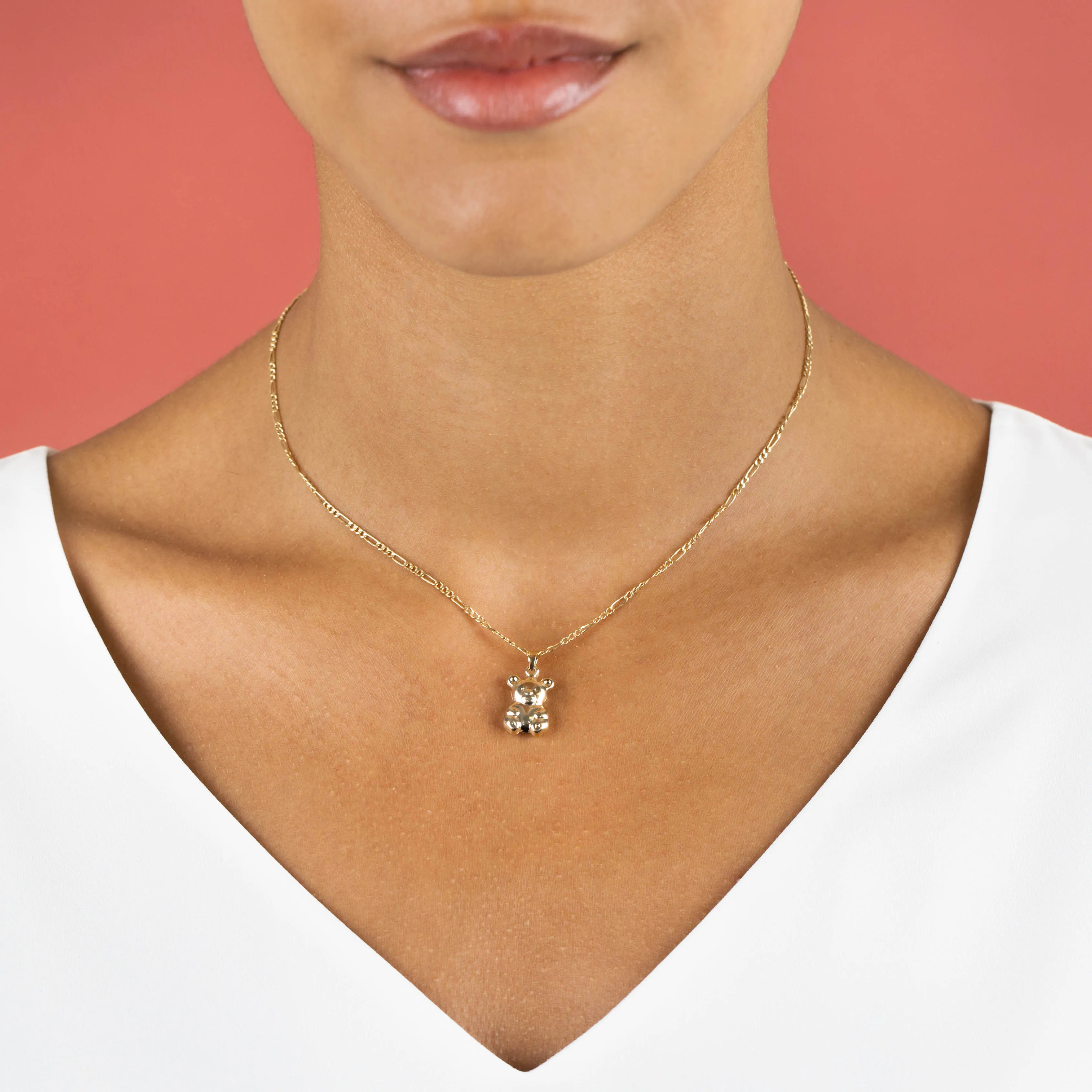 Teddy Bear Necklace 14K sold by Adina Eden's product image thumbnail 2