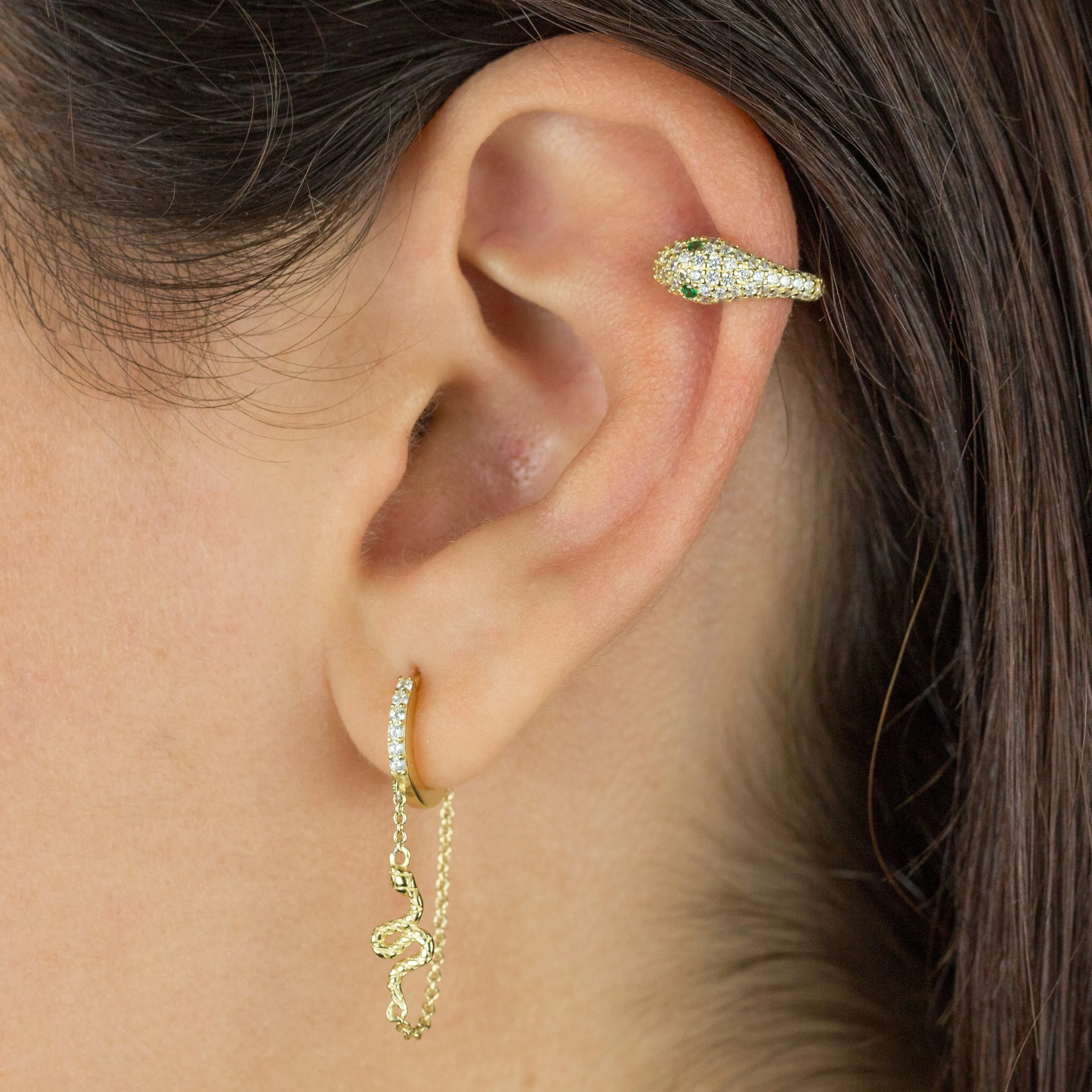 Pavé Snake Ear Cuff sold by Adina Eden's product image thumbnail 2