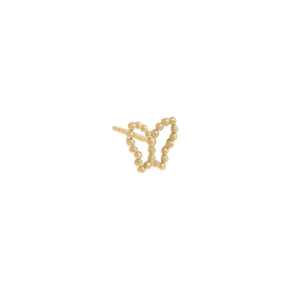 Beaded Butterfly Cutout Stud Earring 14K sold by Adina Eden's product image thumbnail 3