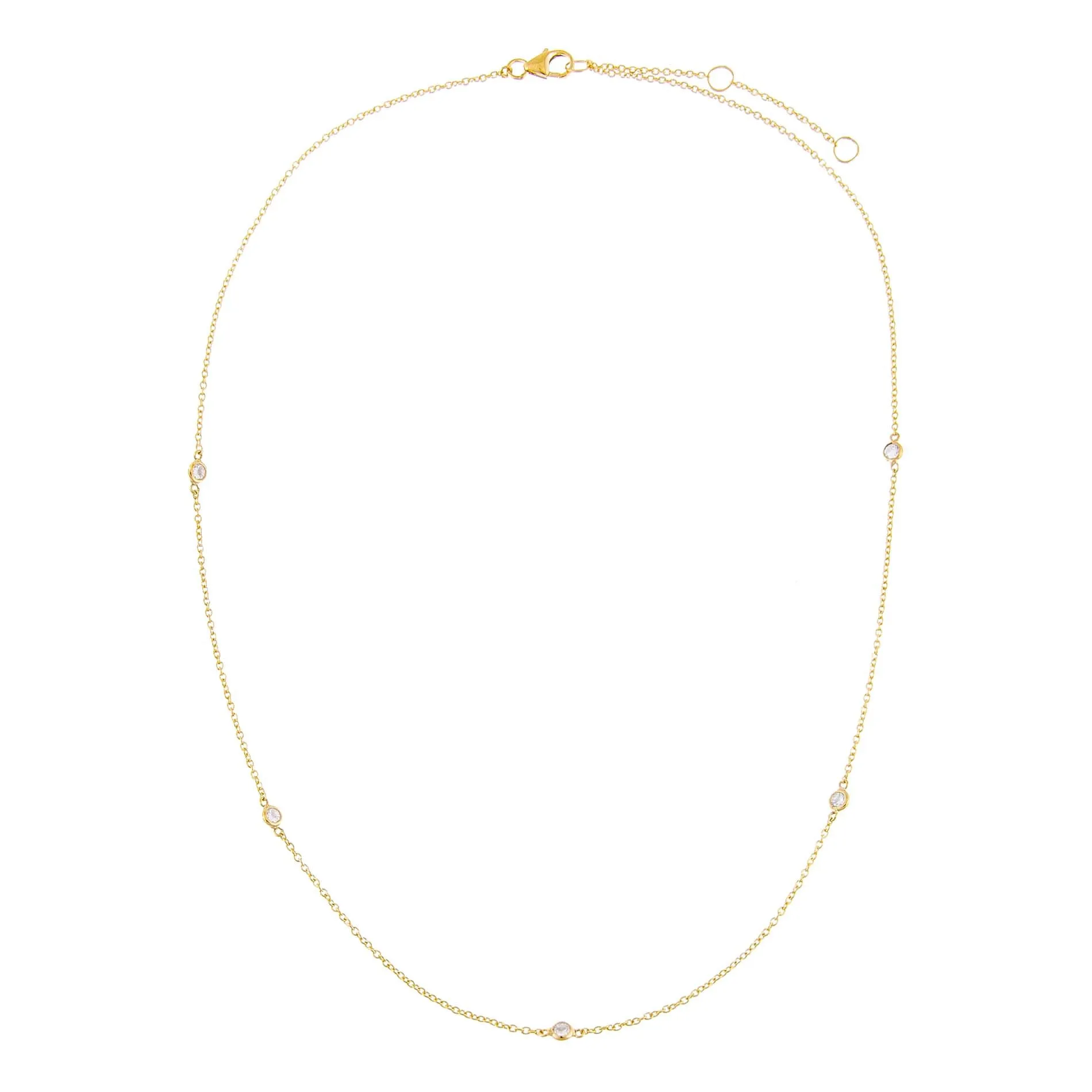 Diamond Bezel Necklace 14K sold by Adina Eden's product image thumbnail 5