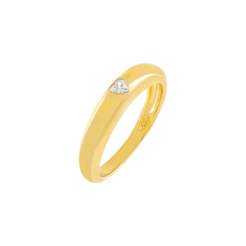 CZ Heart Dome Ring sold by Adina Eden's