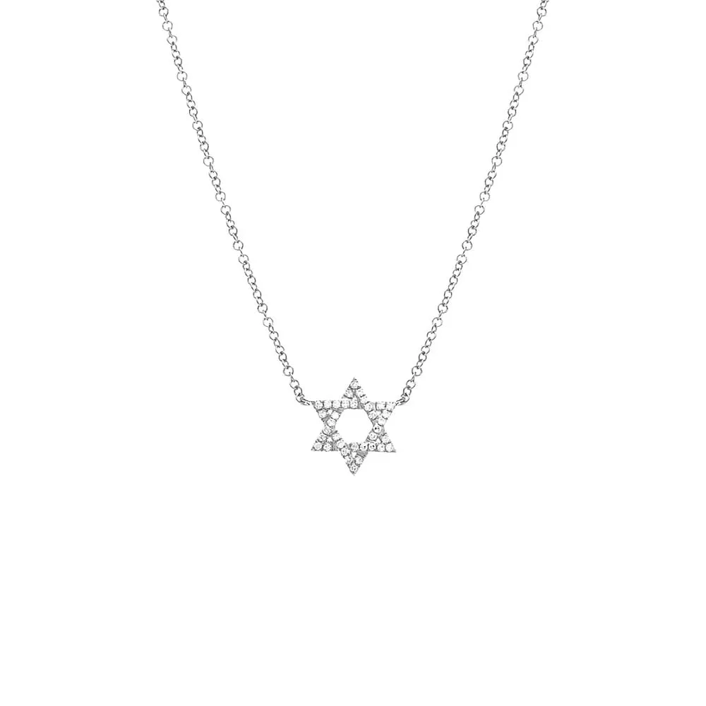 Diamond Pavé Star Of David Necklace 14K sold by Adina Eden's product image thumbnail 4