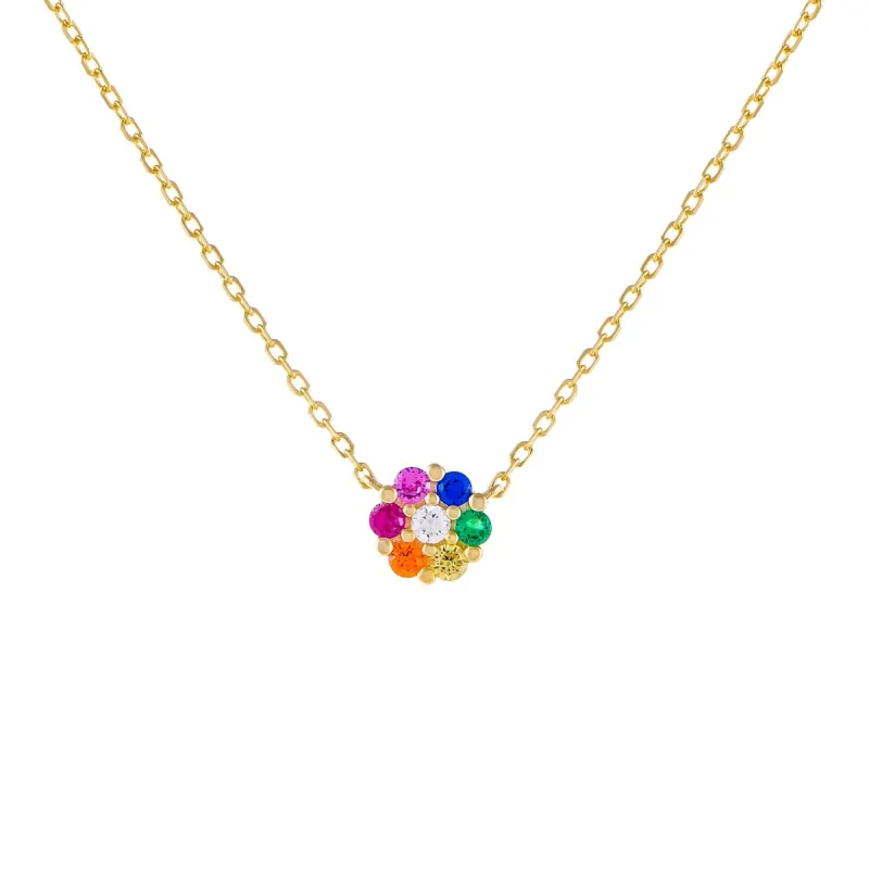 CZ Flower Necklace sold by Adina Eden's