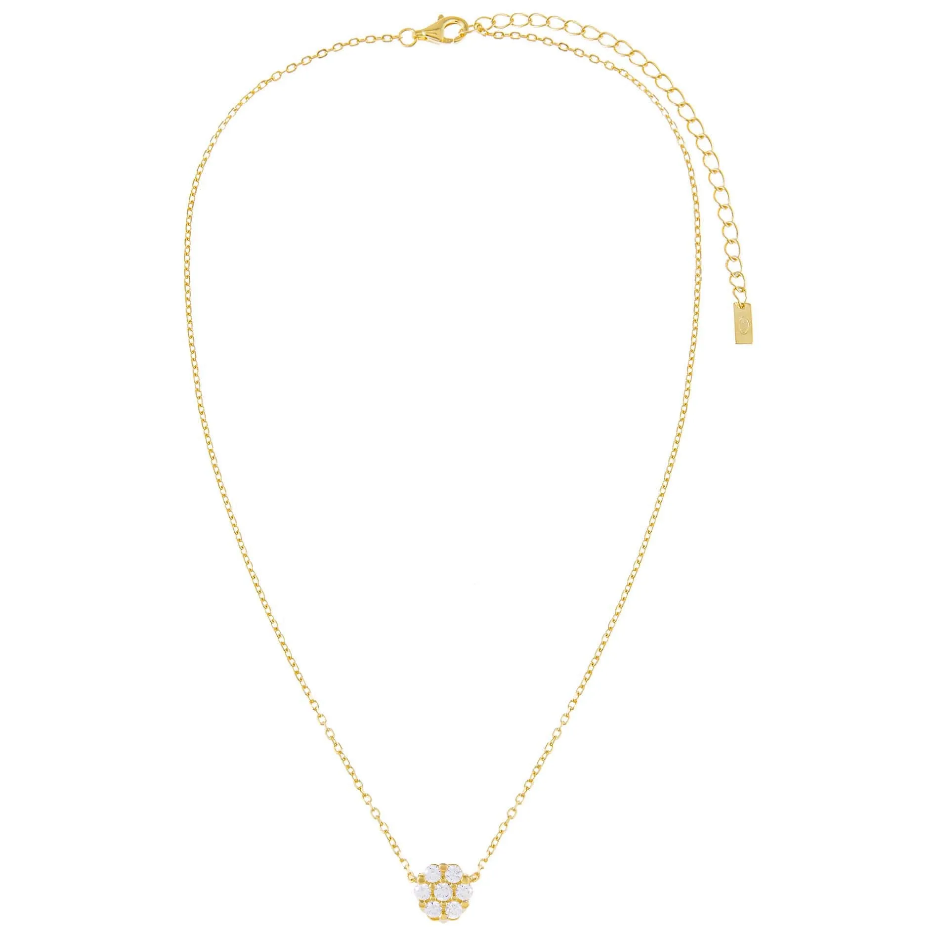 CZ Flower Necklace sold by Adina Eden's product image thumbnail 5