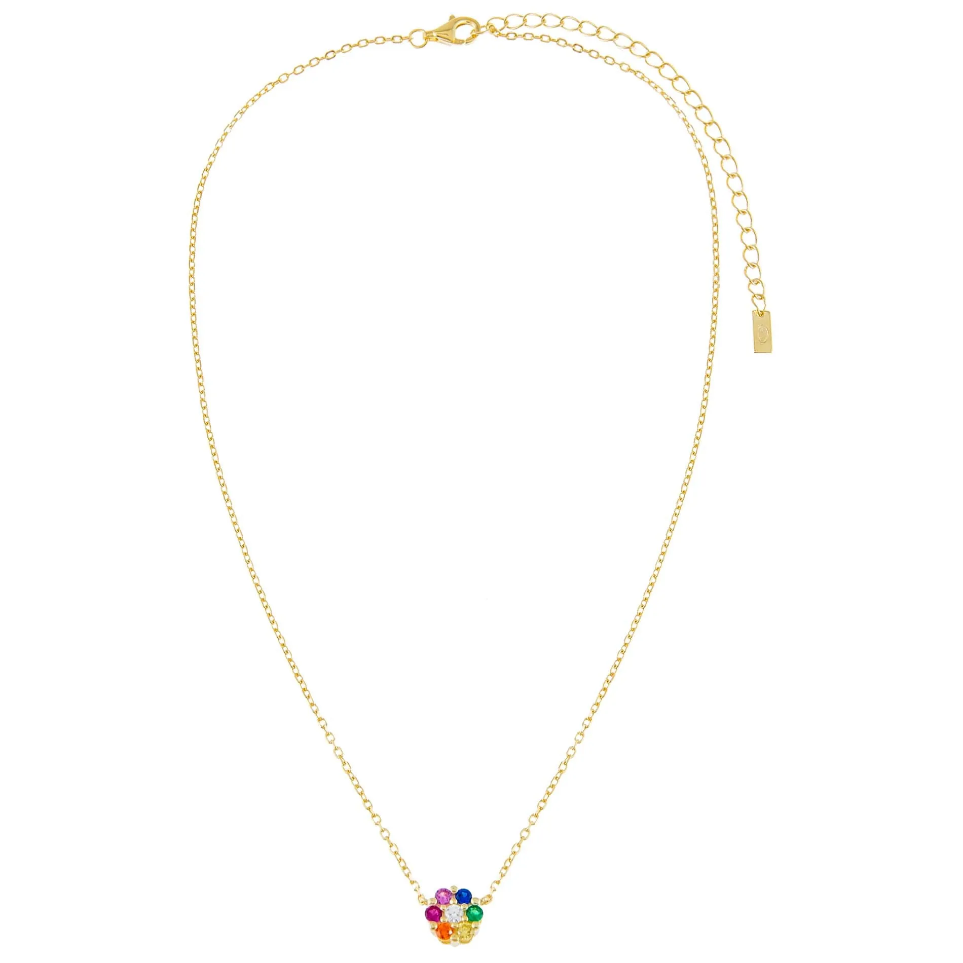 CZ Flower Necklace sold by Adina Eden's product image thumbnail 3