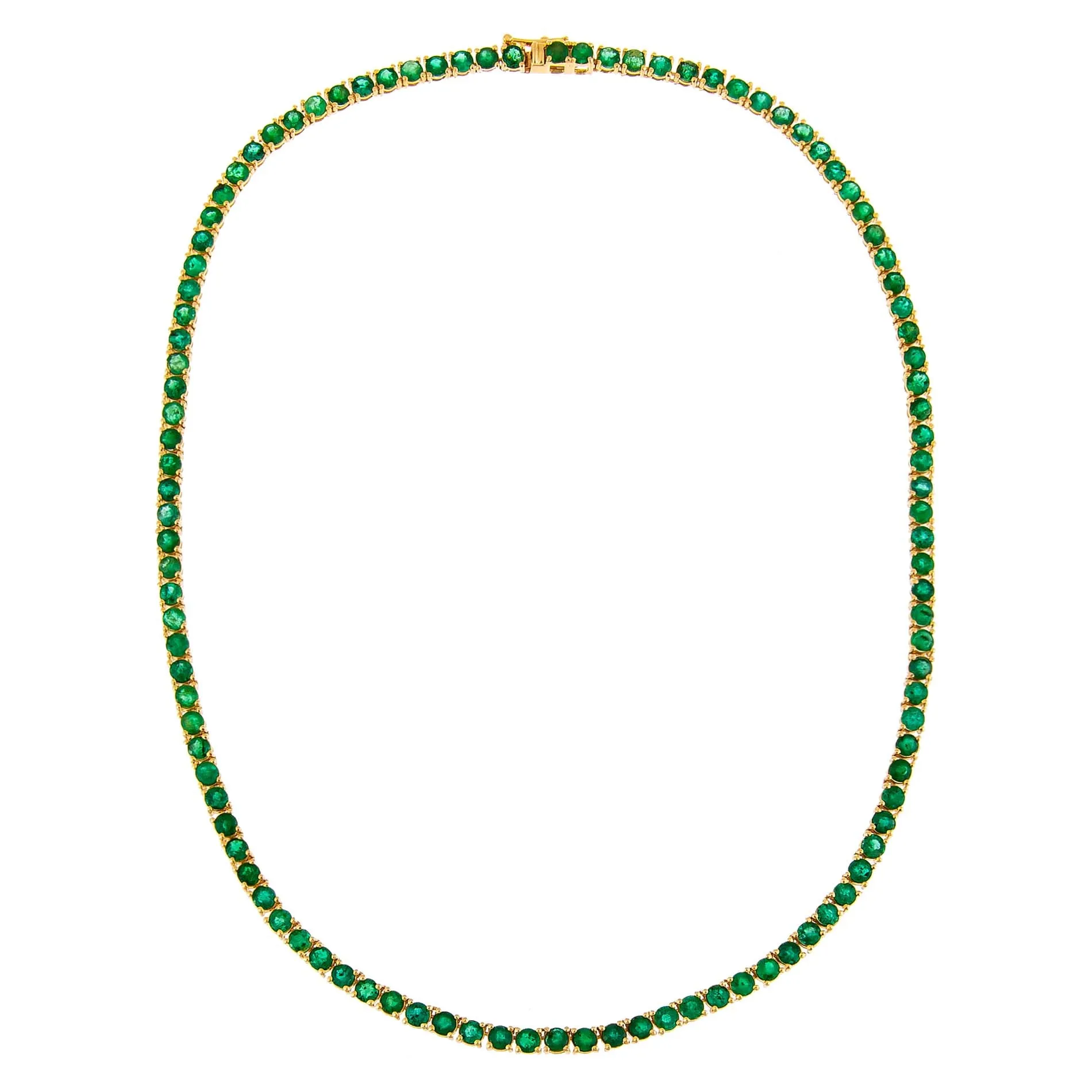 Emerald Tennis Necklace 14K sold by Adina Eden's product image thumbnail 3
