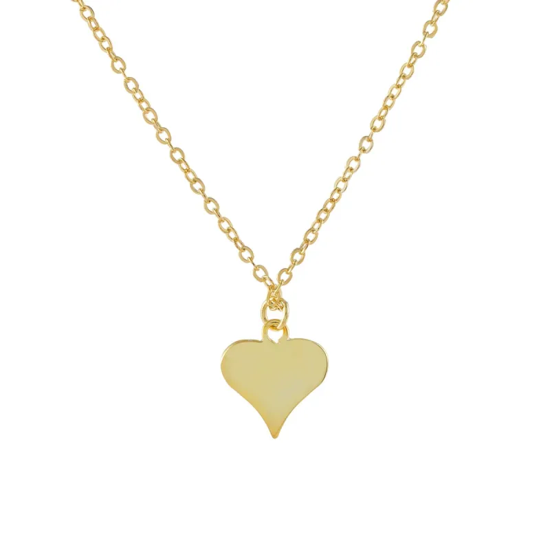 Mini Solid Heart Necklace sold by Adina Eden's