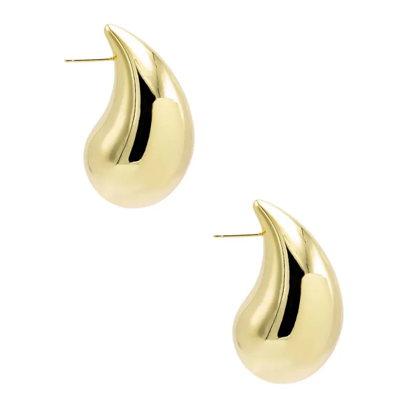 Jumbo Teardrop Stud Earring sold by Adina Eden's