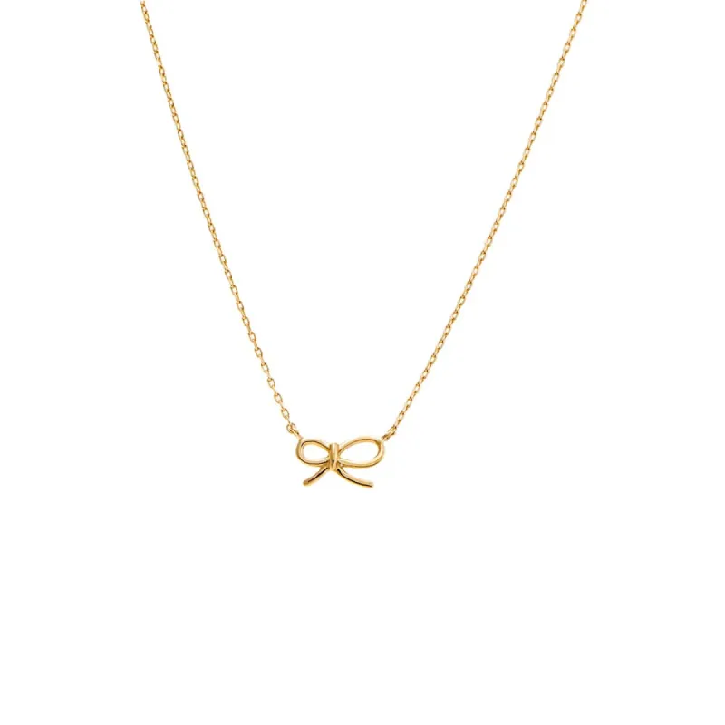 Bow Tie Pendant Necklace 14K sold by Adina Eden's